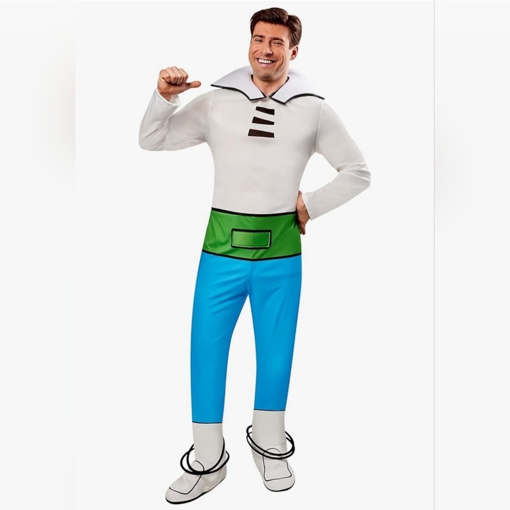 NIB Rubies Men's The Jetsons George Jetson Costume Jumpsuit- L 36-38 - Halloween